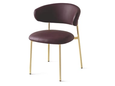 OLEANDRO - Upholstered open back leather chair (Request Info).