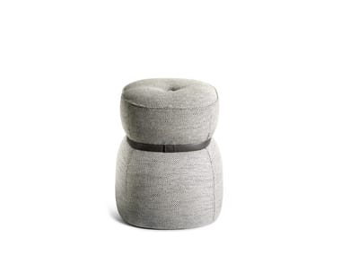 LEPLI' - Upholstered fabric stool (Request Info).