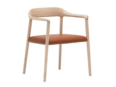 LICEO SO1545 - Solid wood chair with integrated cushion (Request Info).