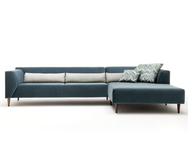 ROLF BENZ 318 - Sectional fabric sofa with chaise longue (Request Info).
