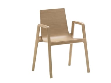 LINEAL SO0761 - Oak chair with armrests (Request Info).