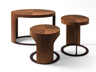 LING - Round wooden coffee table (Request Info).