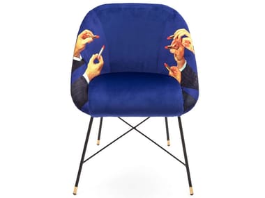 LIPSTICKS - Upholstered fabric chair with armrests (Request Info).