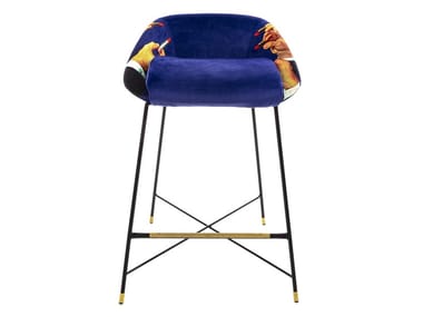 LIPSTICKS - High fabric stool with back (Request Info).