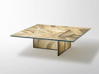 LIQUEFY - Low square crystal coffee table (Request Info).