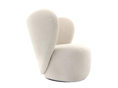 LITTLE BIG CHAIR - Wing swivel linen armchair (Request Info).