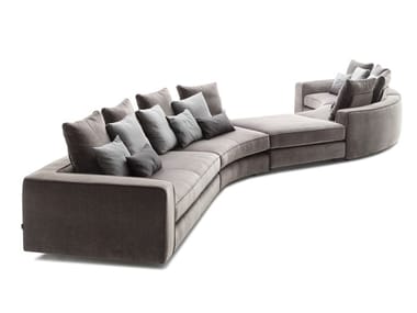 LOMAN SOFT - Sectional curved fabric sofa (Request Info).