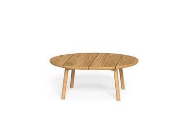 KAREN - Low teak garden side table (Request Info).