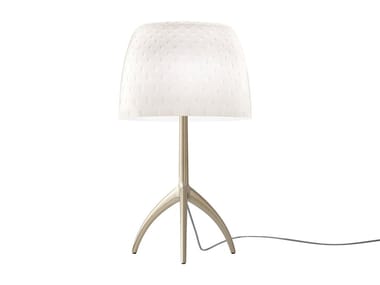 LUMIERE 30TH - LED blown glass and aluminium table lamp (Request Info).