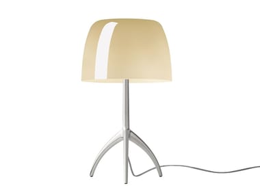 LUMIERE - LED blown glass and aluminium table lamp (Request Info).
