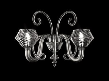 MAGRITTE - Venetian crystal wall lamp (Request Info).