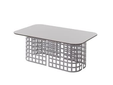 MARA - Garden coffee table with HPL top and iron base (Request Info).