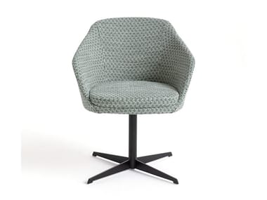 MARFA - Fabric chair with 4-spoke base with armrests (Request Info).