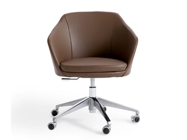 MARFA - Swivel leather office chair with armrests (Request Info).