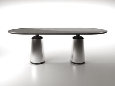 MARIEN - Oval glass table (Request Info).