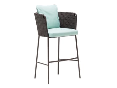 MARINA BQ0289 - High aluminium stool with armrests (Request Info).