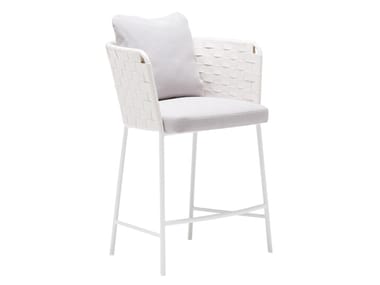 MARINA BQ0290 - High aluminium stool with footrest (Request Info).