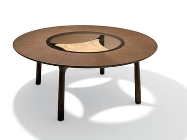 MEMOS - Round wooden living room table (Request Info).