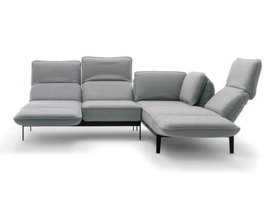 ROLF BENZ 386 MERA - Corner sectional sofa with chaise longue (Request Info).