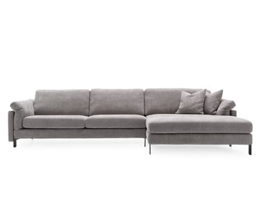 MERIDIEN - Fabric sofa with chaise longue (Request Info).