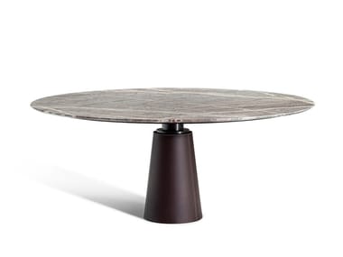 MESA DUE - Round dining table with marble top (Request Info).