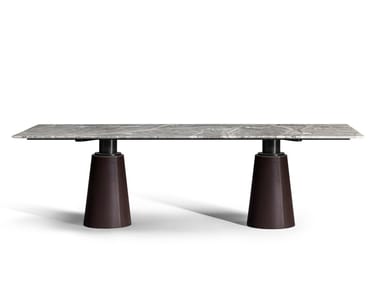 MESA DUE - Rectangular dining table with marble top (Request Info).