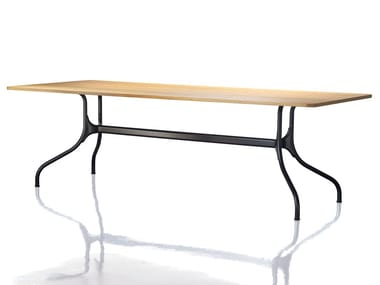 MIL? - Rectangular aluminium and wood dining table (Request Info).