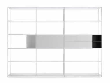 MINIMA 42 - Sectional aluminium bookcase (Request Info).