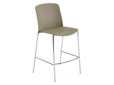 MIXU - Polypropylene and plywood stackable stool (Request Info).