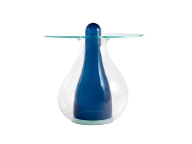 MIYA - Round blown glass coffee table (Request Info).