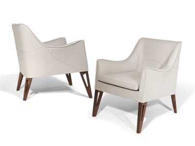 MOBIUS - Leather easy chair with armrests (Request Info).