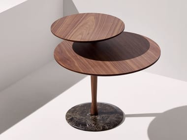 MOMENTS - Swivel walnut coffee table (Request Info).