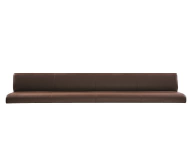 MOUNT - Wall-hung leather bench with back (Request Info).