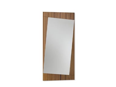 MUSA - Rectangular wall-mounted walnut mirror (Request Info).