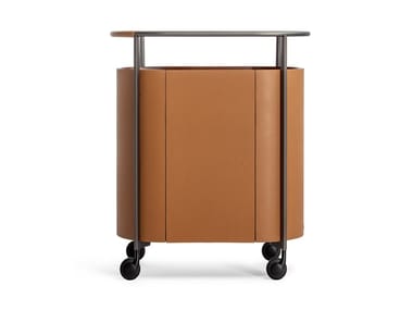 MI - Tanned leather Kitchen trolley (Request Info).
