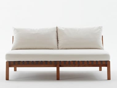 NETWORK 123 - 2 seater teak garden sofa (Request Info).