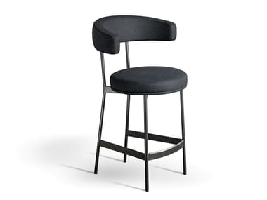 NEUILLY TOO - High upholstered stool with back (Request Info).