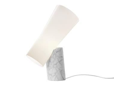 NILE - LED Carrara marble and blown glass table lamp (Request Info).