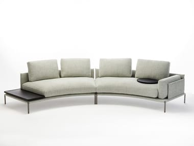 NOAH - Sectional curved fabric sofa.