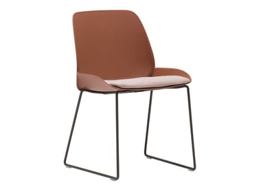 NUEZ Outdoor SI2798 - Sled base Polymer garden chair with integrated cushion (Request Info).