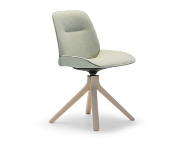 NUEZ SI2789 - Upholstered trestle-based chair (Request Info).