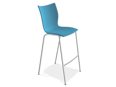 ONYX BARSTOOL - Plastic stool with footrest (Request Info).