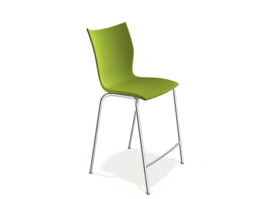 ONYX BARSTOOL - Fabric stool with footrest (Request Info).