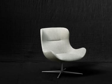 OOLONG - Fabric armchair with 4-spoke base with armrests (Request Info).