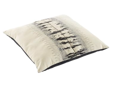 OPEN - Motif square embroidered cotton cushion (Request Info).