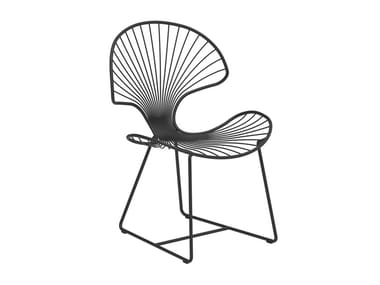 OSTREA - Sled base stainless steel garden chair (Request Info).