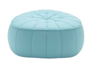 OTTOMAN - Upholstered fabric pouf (Request Info).