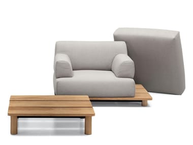 PALCO - Fabric garden armchair with armrests (Request Info).