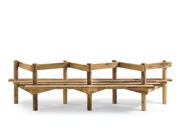 PALIZZATA - Briccola wood bench with back (Request Info).