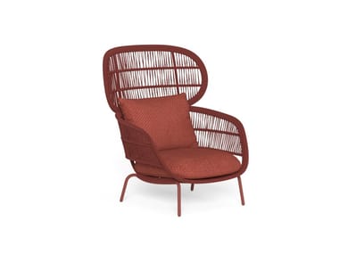 PANAMA - Rope garden armchair with fabric cushions (Request Info).